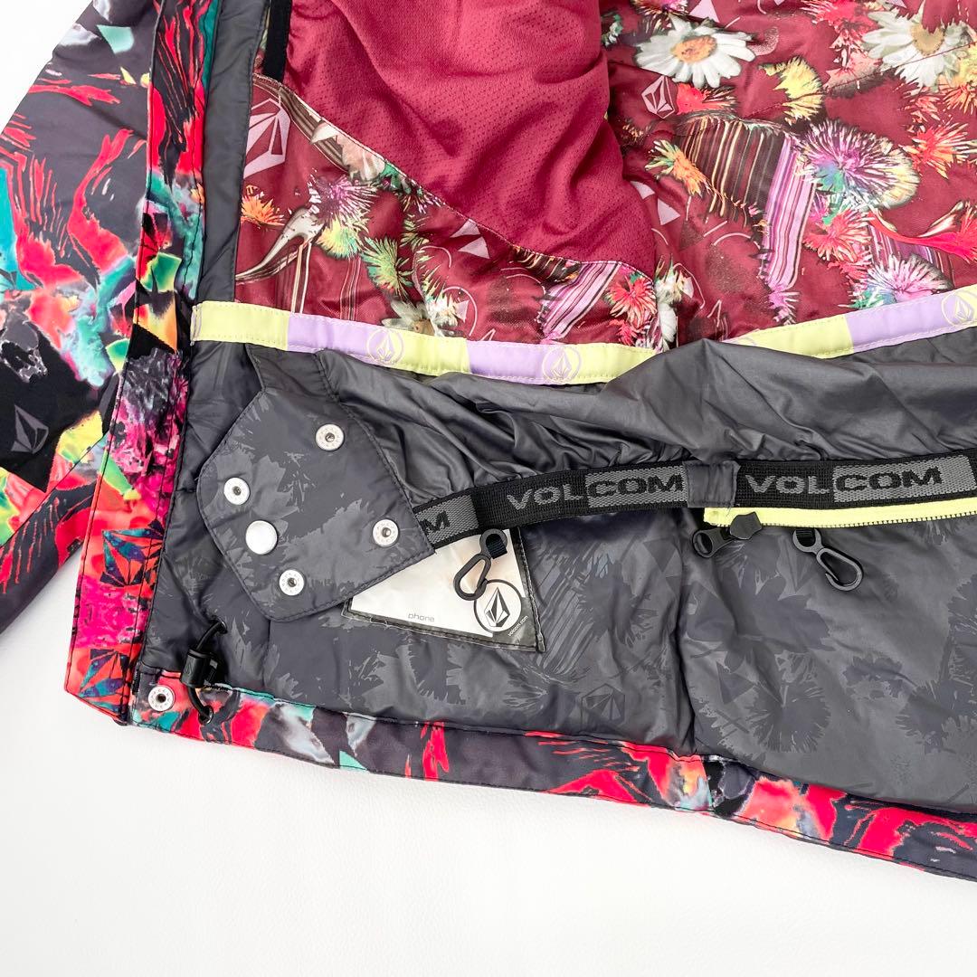 4460 【美品】ボルコム ジャケット スノボウェア 総柄 花柄 耐水性◎