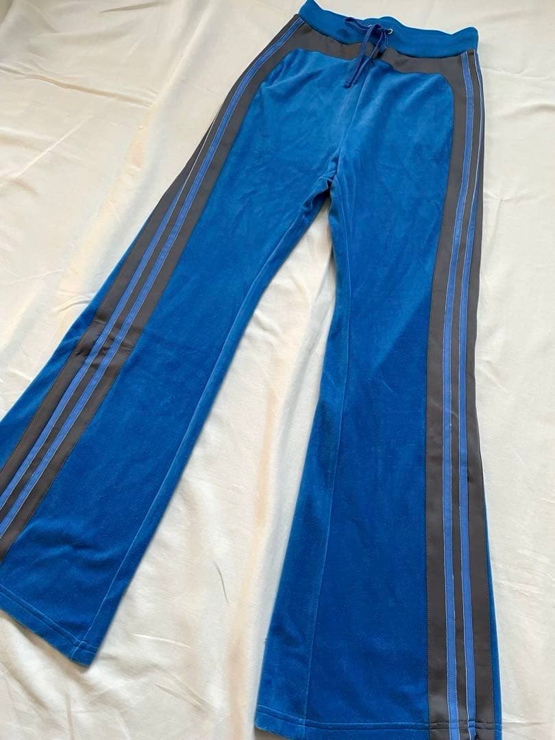 MAISON SPECIALメゾンスペシャル サイドライン フレアパンツ ベロア