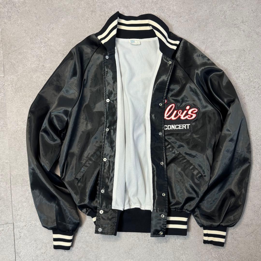 希少 80s 米国製 Elvis In Concert ナイロンスタジャン XL
