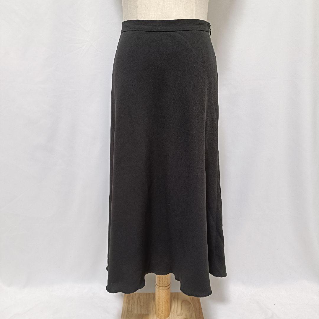 美品 セオリー PRIME GGT ロングスカート 黒 2 洗える 艶感 上品