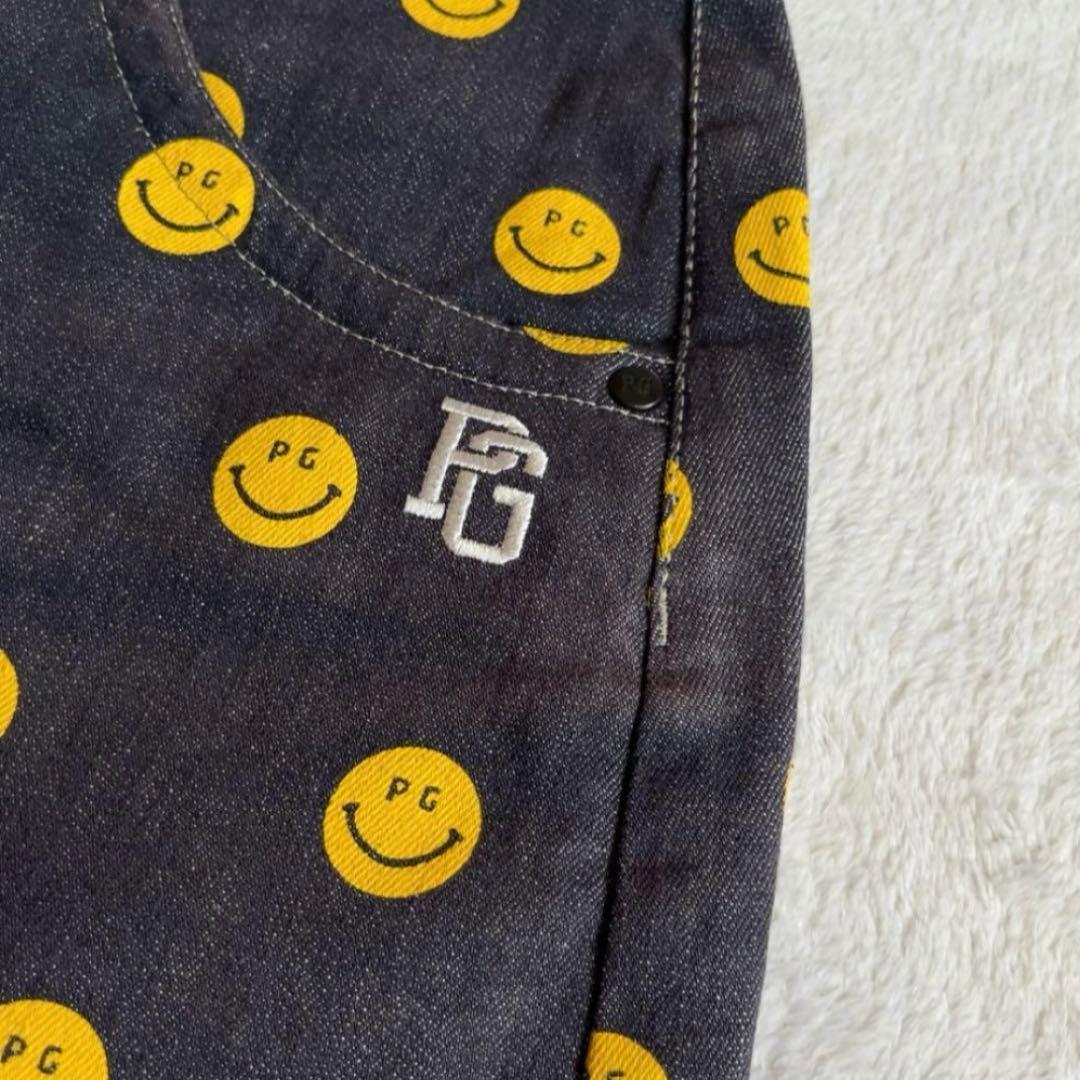 美品　パーリーゲイツ　セットアップ　にこ　スマイル　パーカー　スカート　デニム