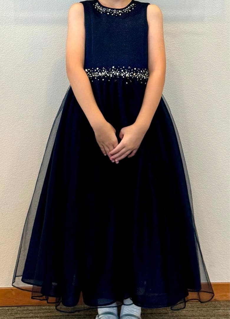 子供ドレス ロングドレス 120 130発表会 tweed