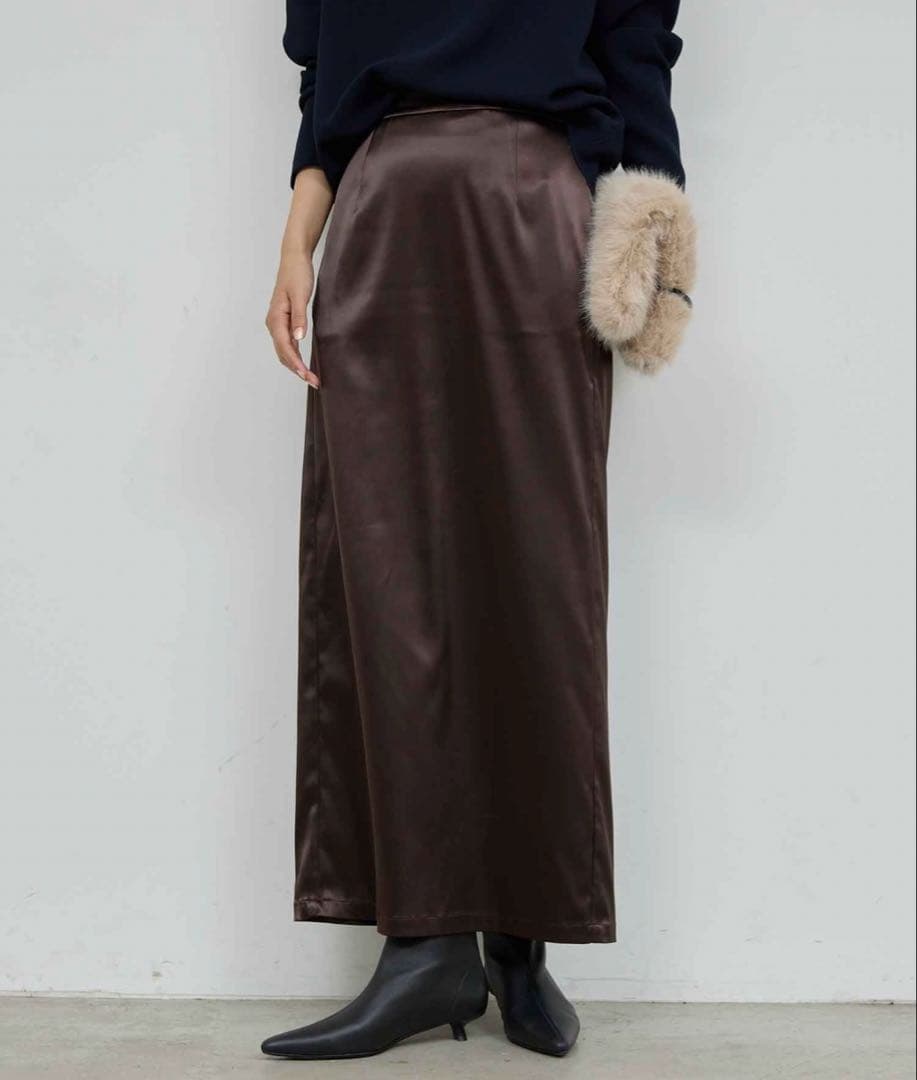 GALLARDAGALANTE 【手洗い可能】ストレッチサテンタイトスカート