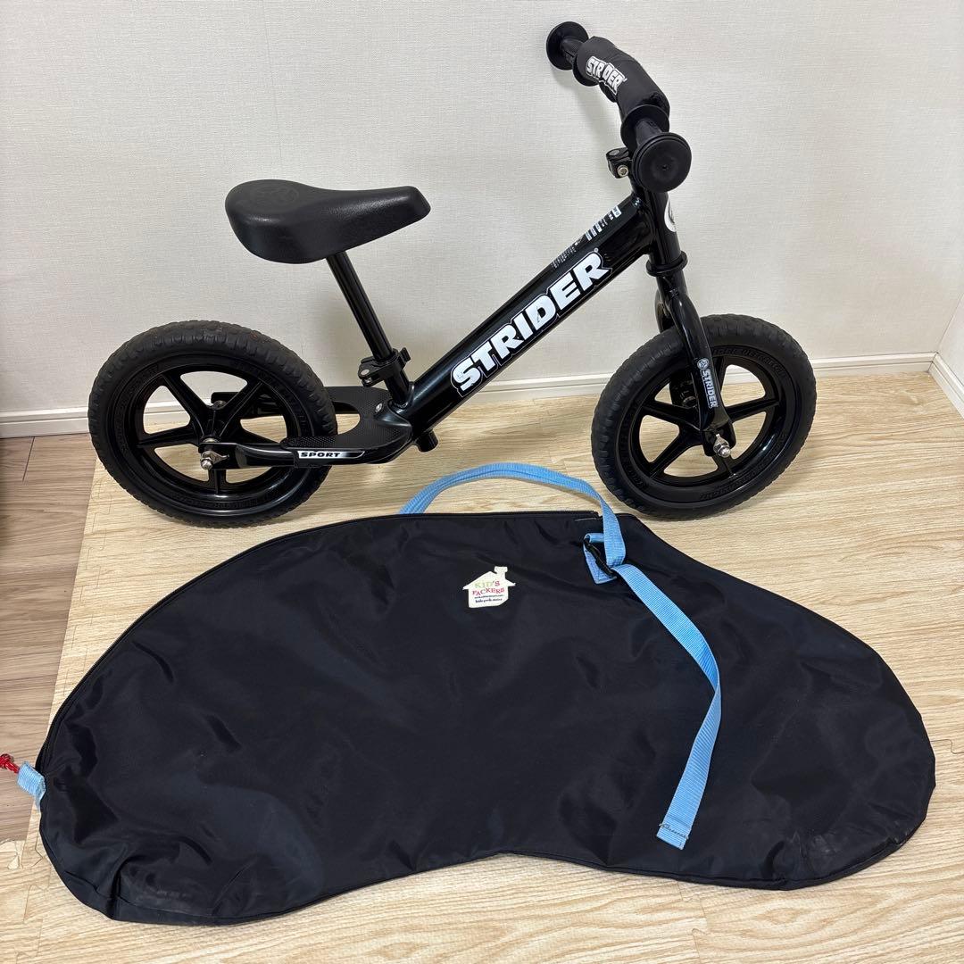 STRIDER バランスバイク ブラック ピンクカスタマイズ カスタム