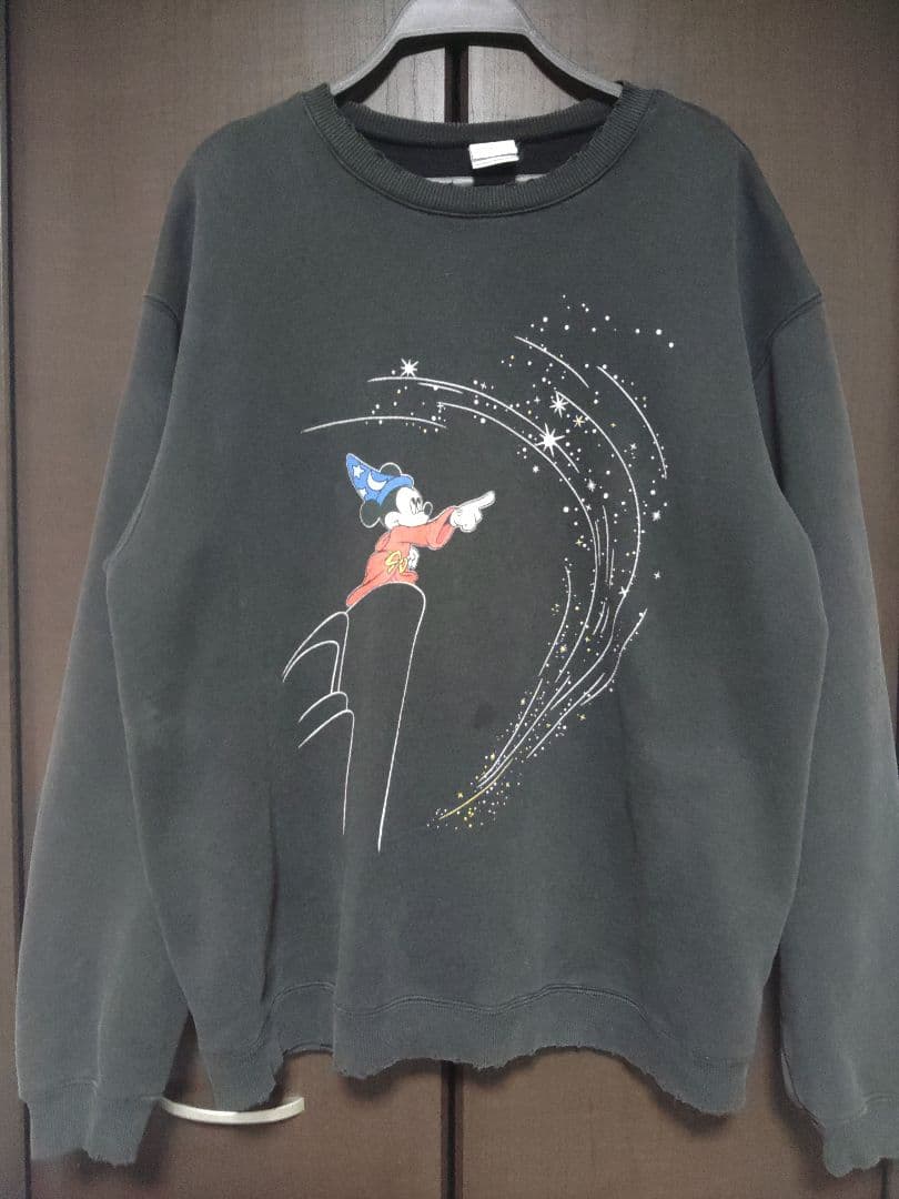 古着　Disney FANTASIA ミッキーマウス スウェットM(XL位)