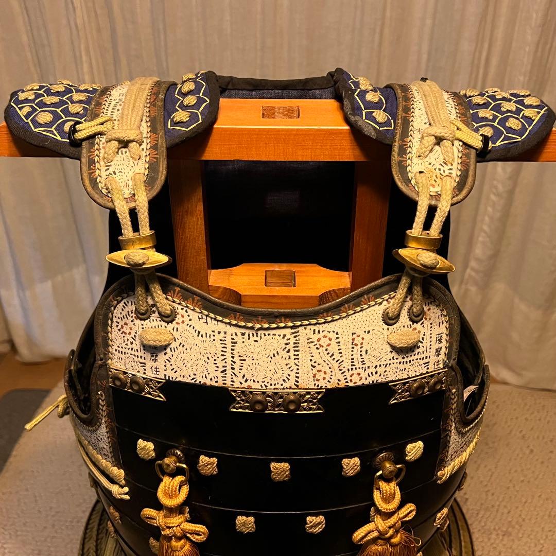 希少です！ 光忍作【薩摩丸武工房製】鉄地黒塗胴鎧 草摺り（七枚綴）