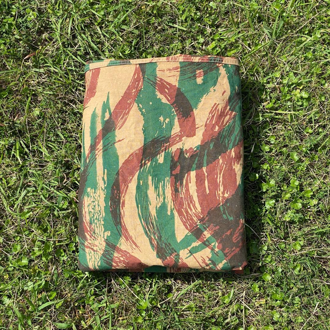 【レア】フランス軍　軍幕　M51　リザードカモ　１枚　ポンチョ　テント