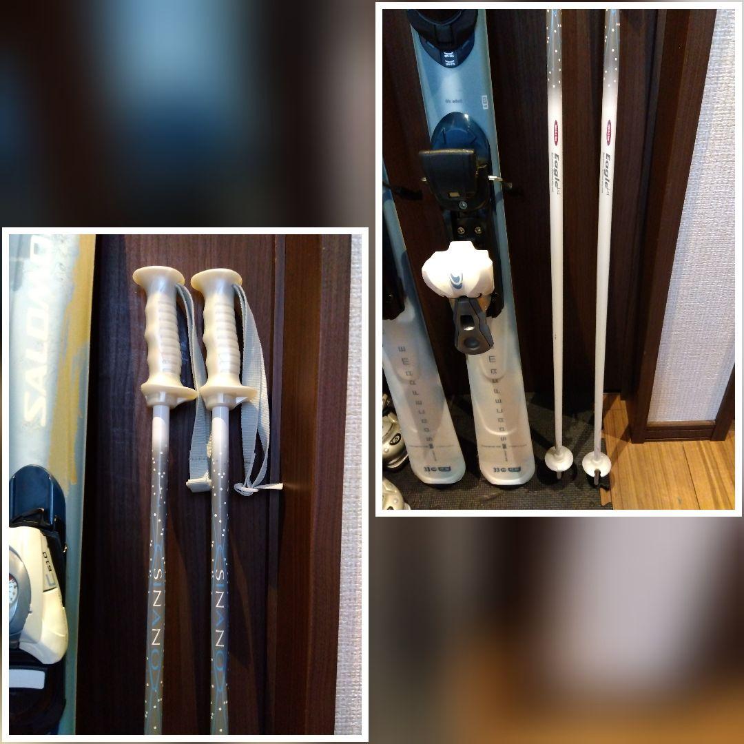 ハイエンド SALOMON 学生・レディース スキーセット メンテ・WAX済み✔