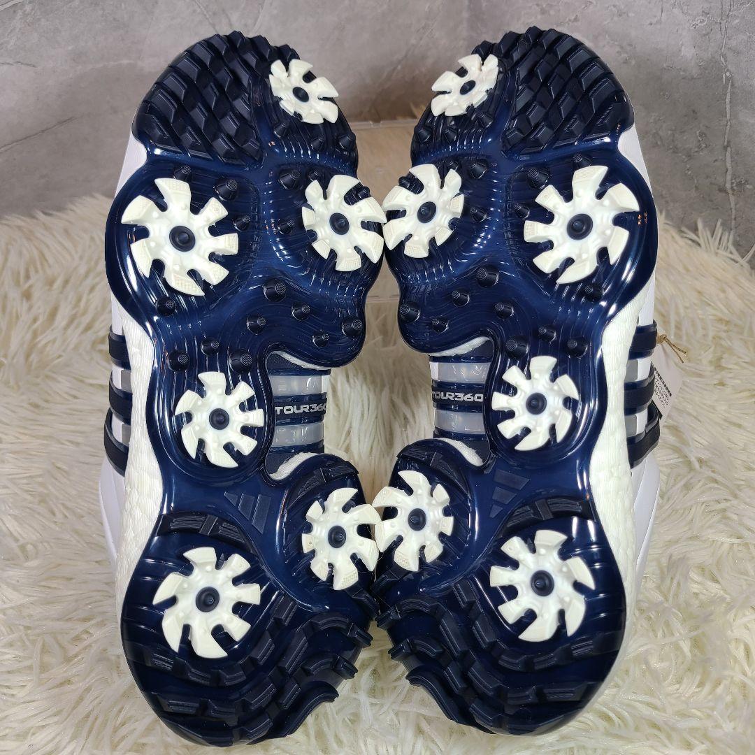 25cm【adidas】TOUR360 22 ゴルフシューズ　本革　スパイク