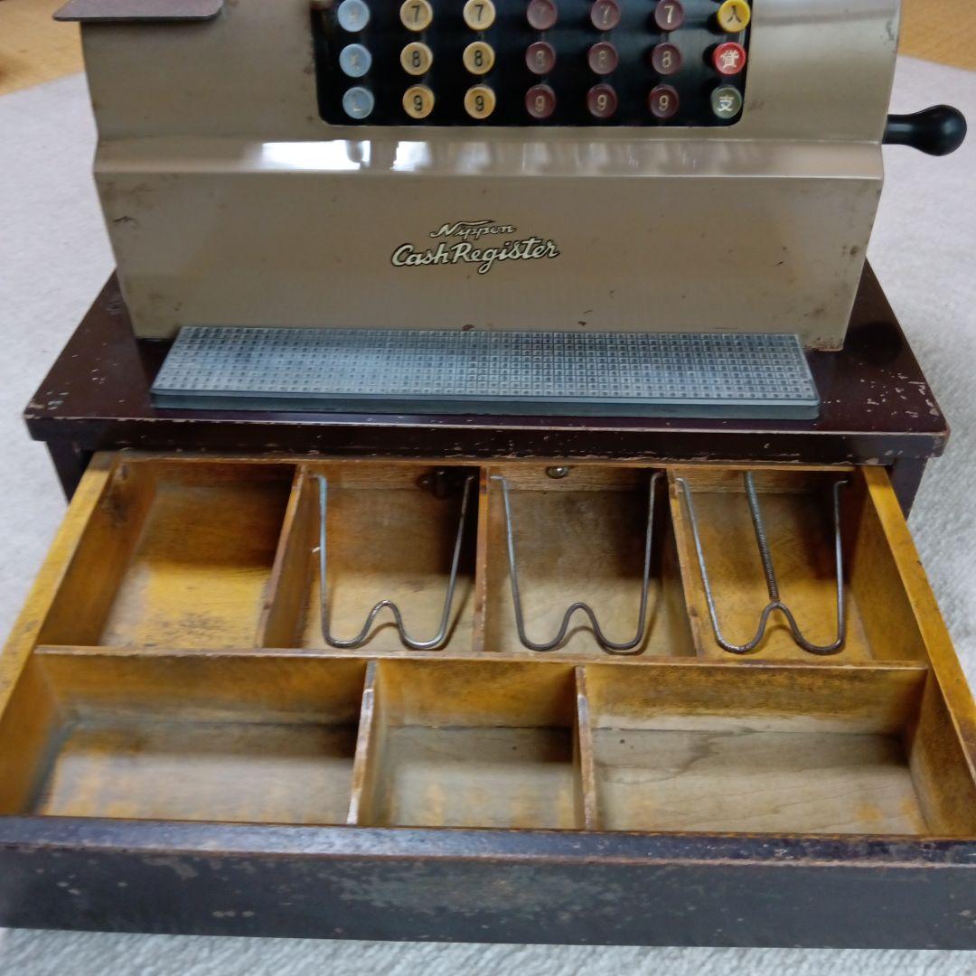 アンティーク　昭和レトロな 手動ハンドル式レジスター