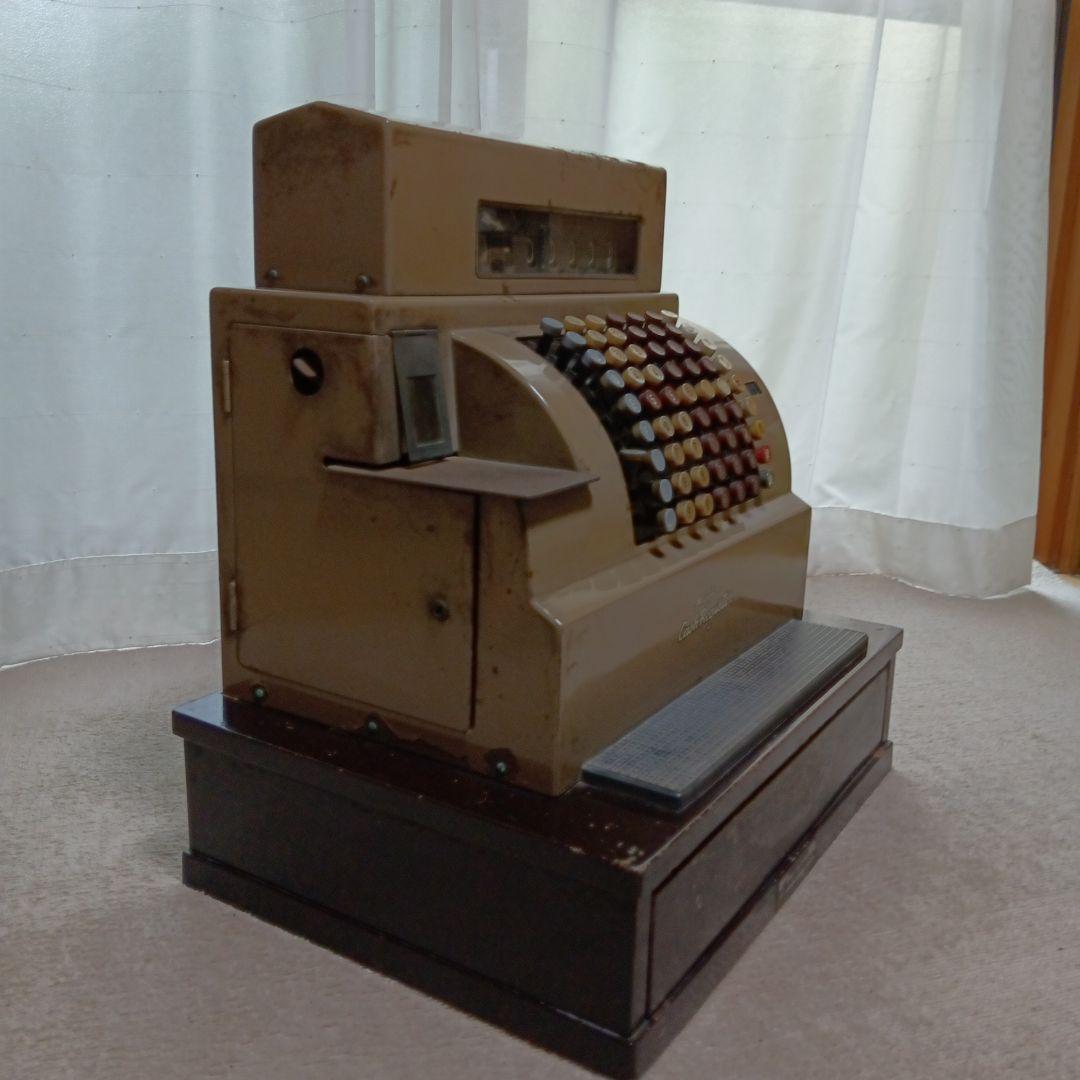 アンティーク　昭和レトロな 手動ハンドル式レジスター