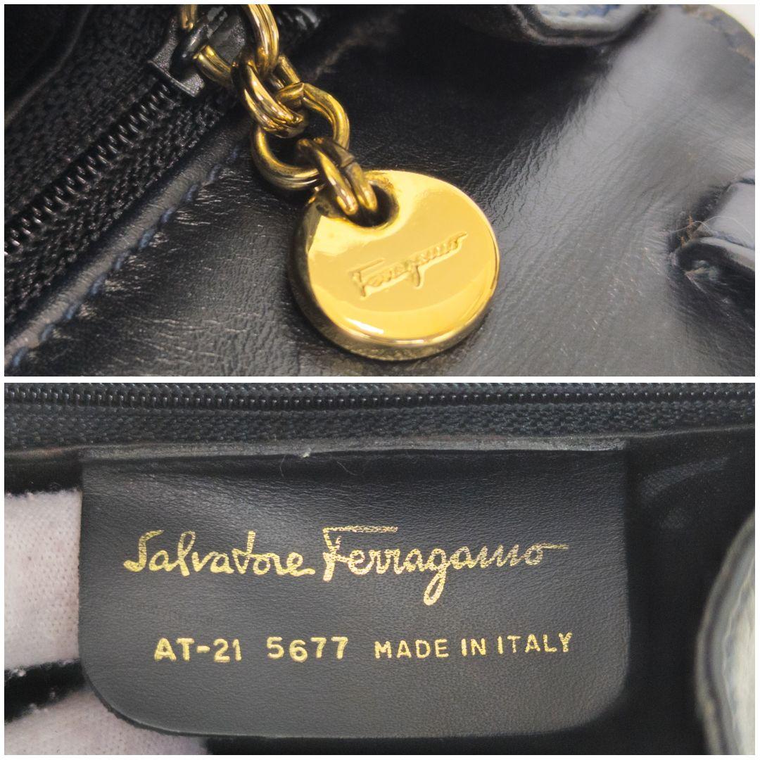 【美品】 Ferragamo ヴァラリボン ハンドバッグ 2Way パーティー