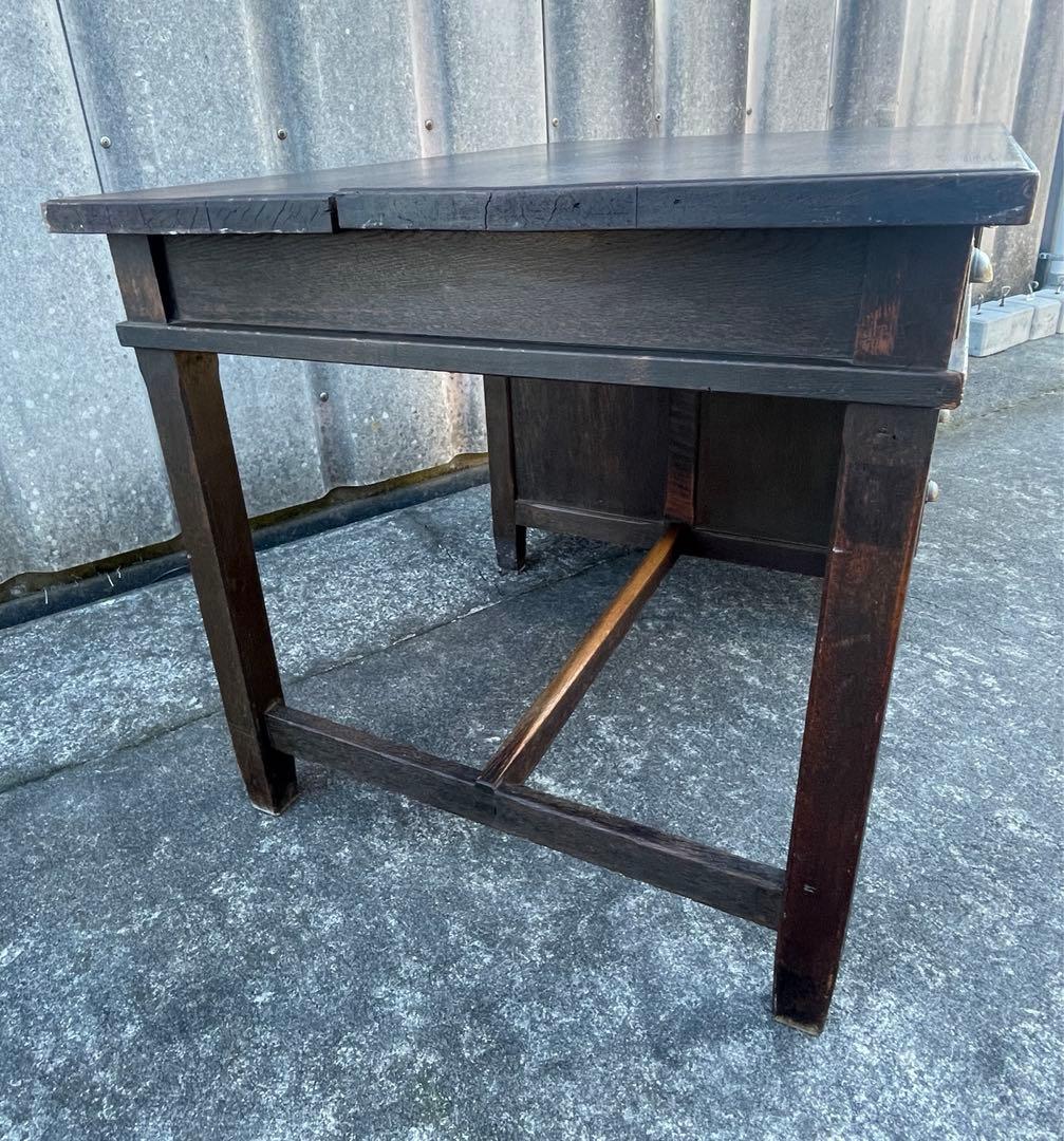 ビンテージ/古道具/無垢材/片袖机/書斎机/学習机/作業台/デスク/店舗什器/⑨