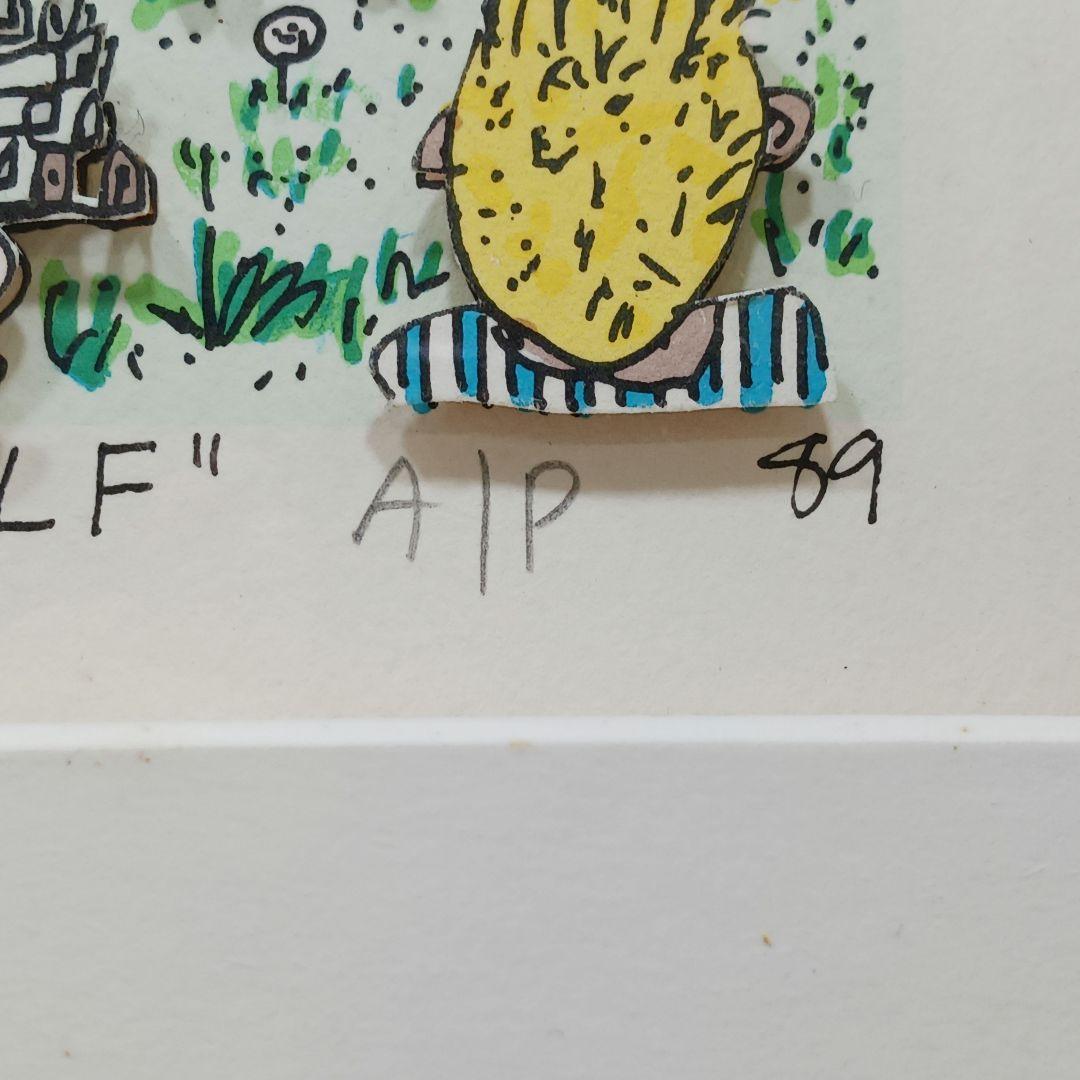 専用Y2279 ジェームス・リジィ 3D シルクスクリーン ゴルフ 額装