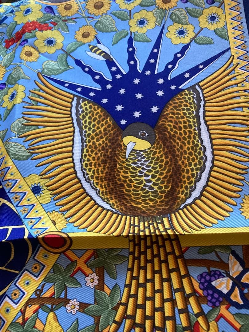 【最終価格】エルメス　スカーフ　カレ90 世界の中心軸　Axis Mundi