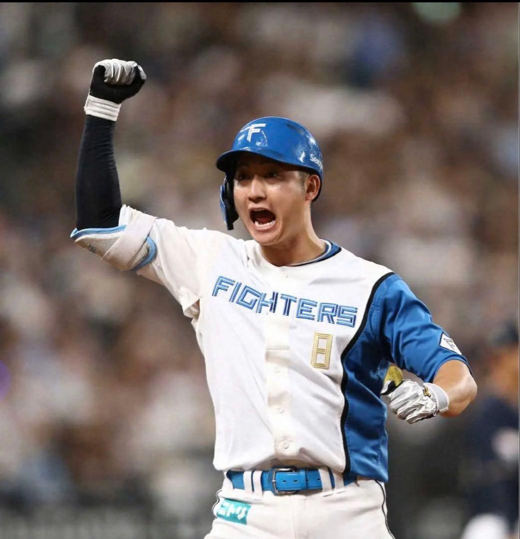 日本ハムファイターズ 淺間大基 #8　バット NPBマーク 支給品　実使用