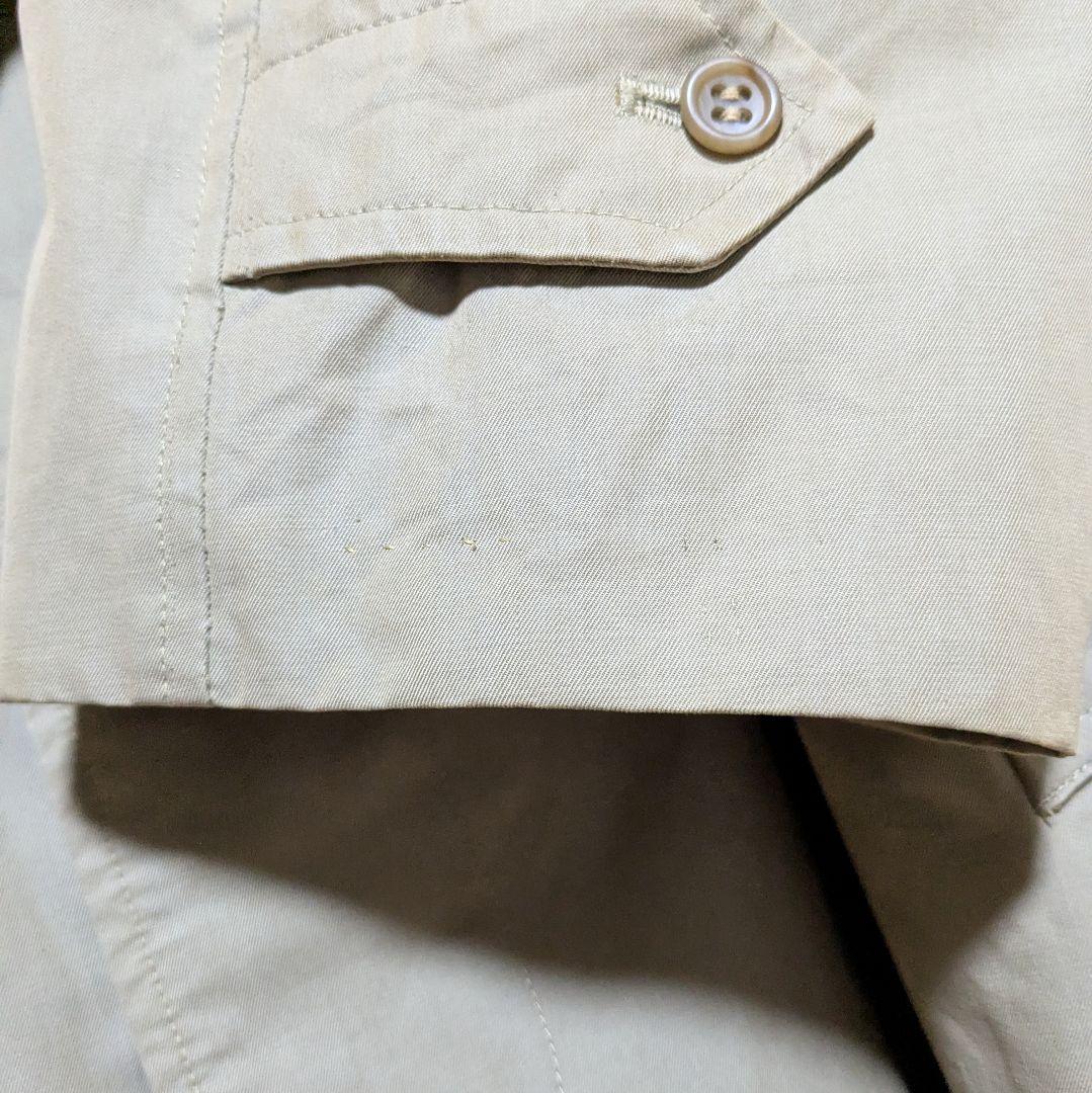 英国製 80〜90s バーバリー ステンカラーコート メンズ コットン 玉虫