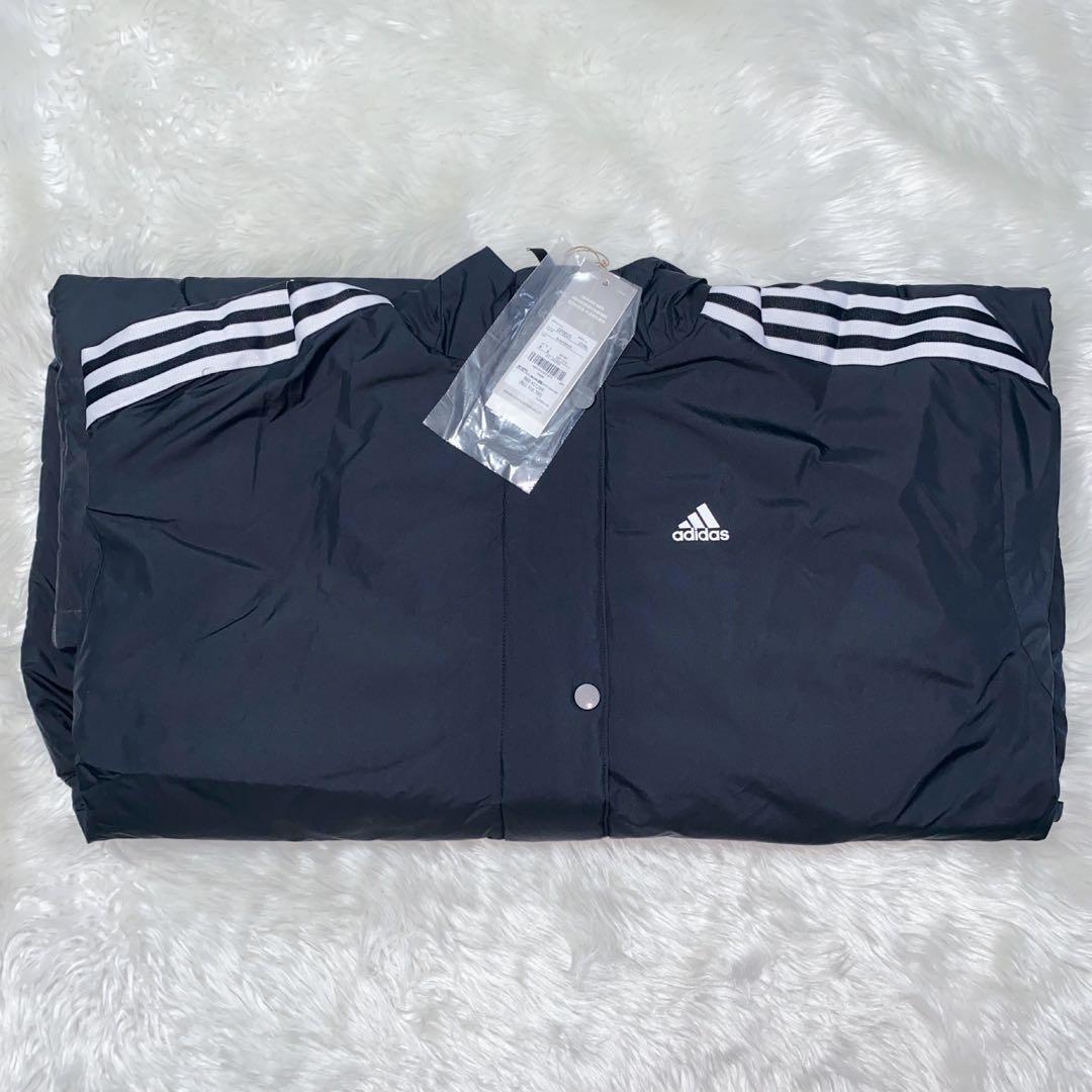 adidas アディダス ベンチコート フード付き ブラック サイズ OT 新品