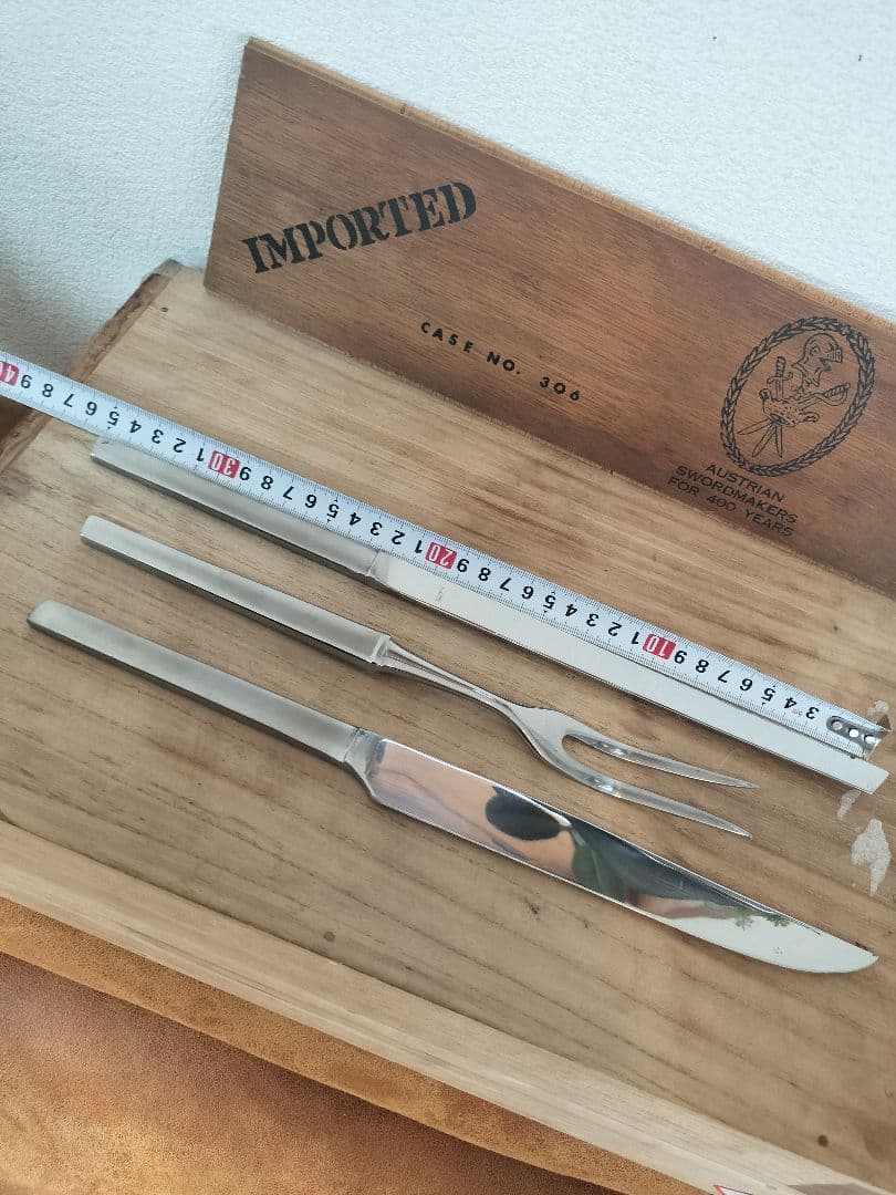 男アイテム★A/S海外のビンテージBBQ カービングミートナイフ希少！306番