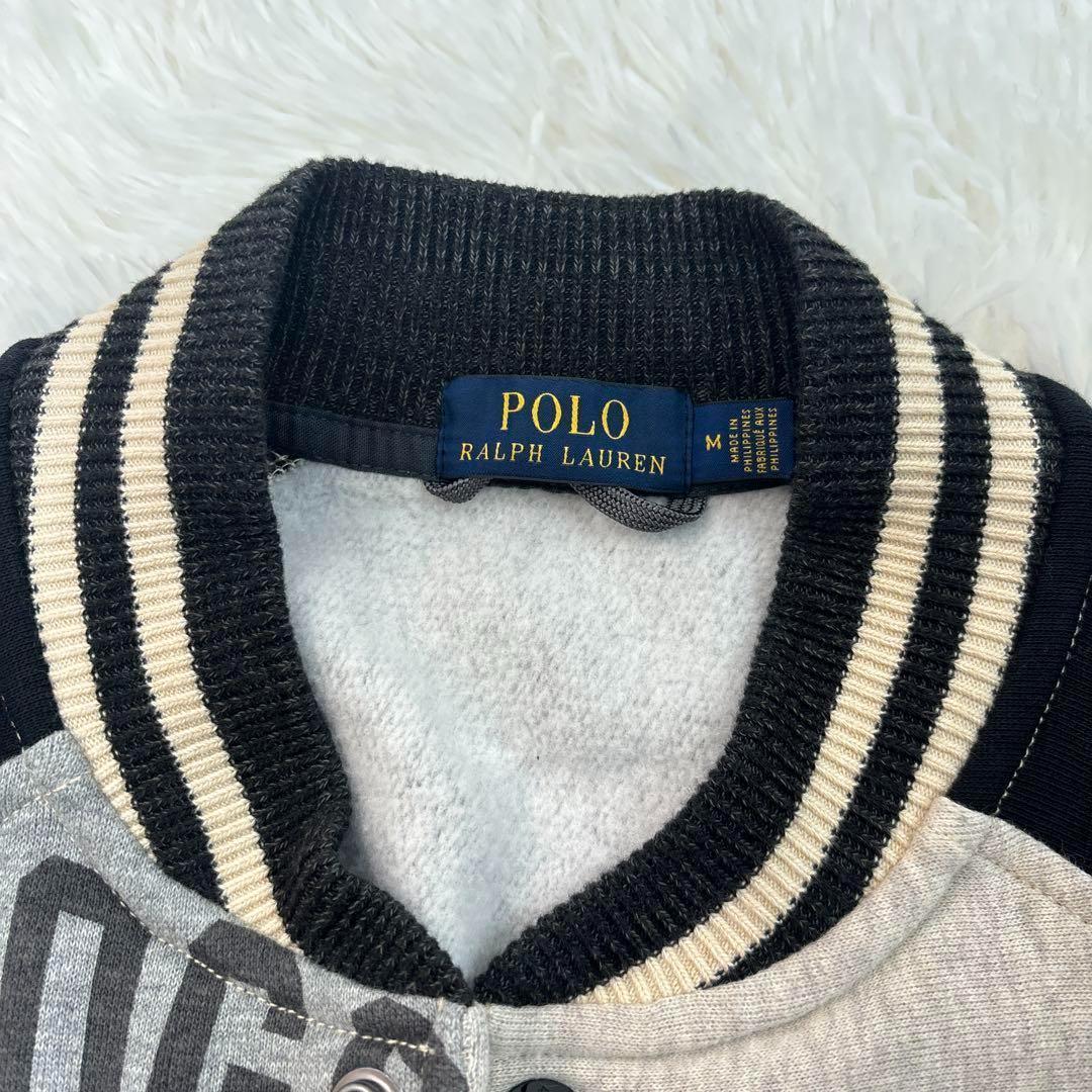 未使用級✨ ラルフローレン パッチワーク スウェット スタジャン ワッペン ロゴ