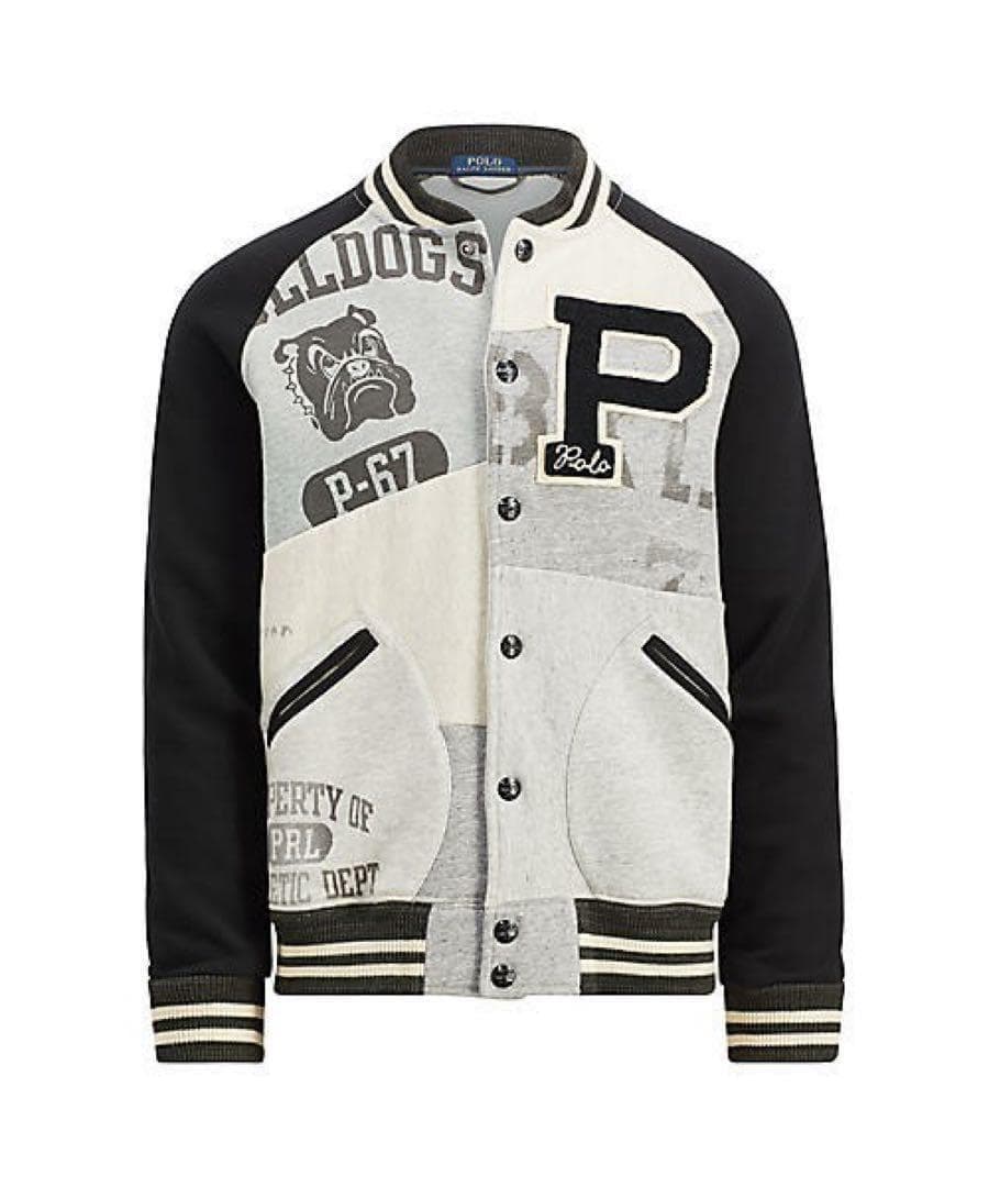 未使用級✨ ラルフローレン パッチワーク スウェット スタジャン ワッペン ロゴ