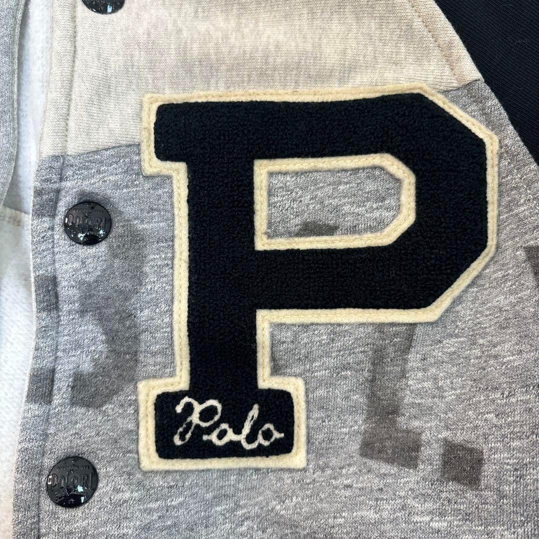 未使用級✨ ラルフローレン パッチワーク スウェット スタジャン ワッペン ロゴ