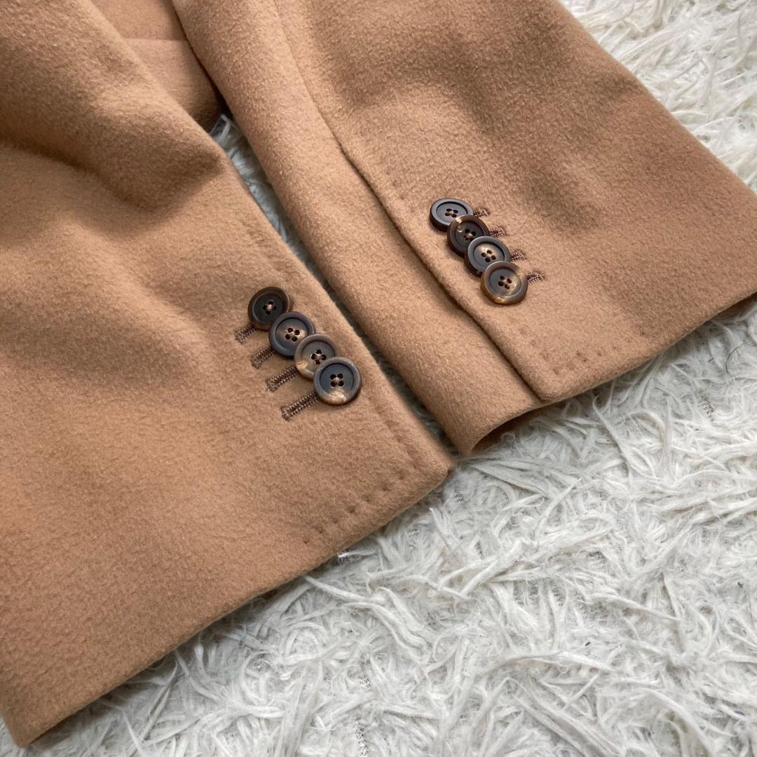15957✨美品✨タリアトーレ ウールカシミヤ チェスターコート キャメル 48