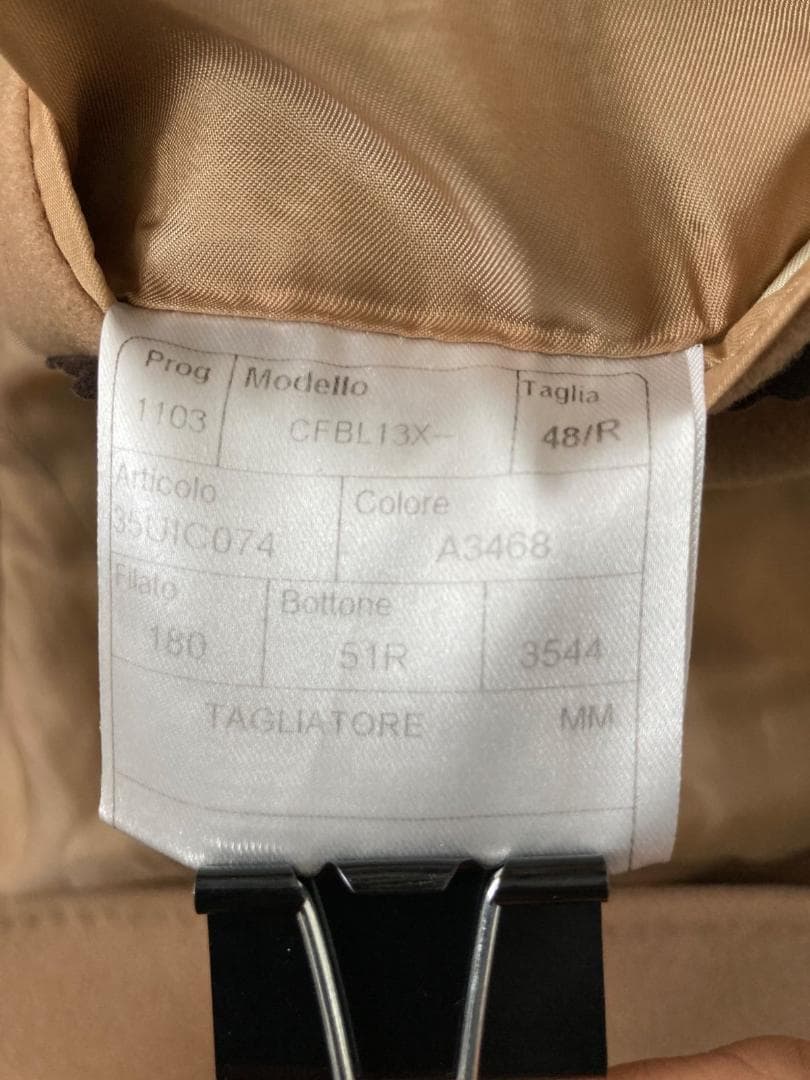 15957✨美品✨タリアトーレ ウールカシミヤ チェスターコート キャメル 48