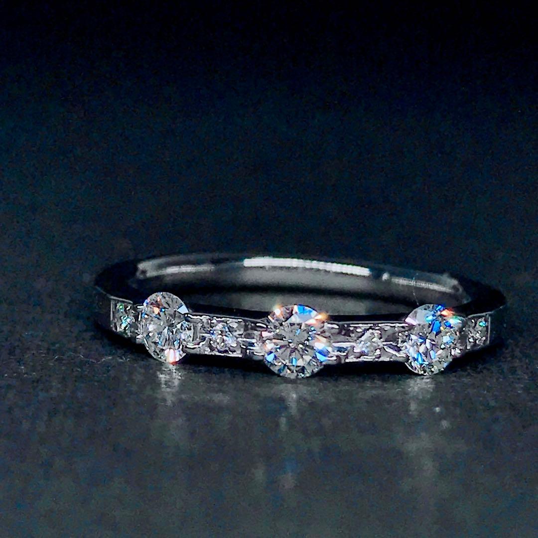 0.30ct ロイヤルアッシャー ダイヤモンドリング PT900 エタニティ