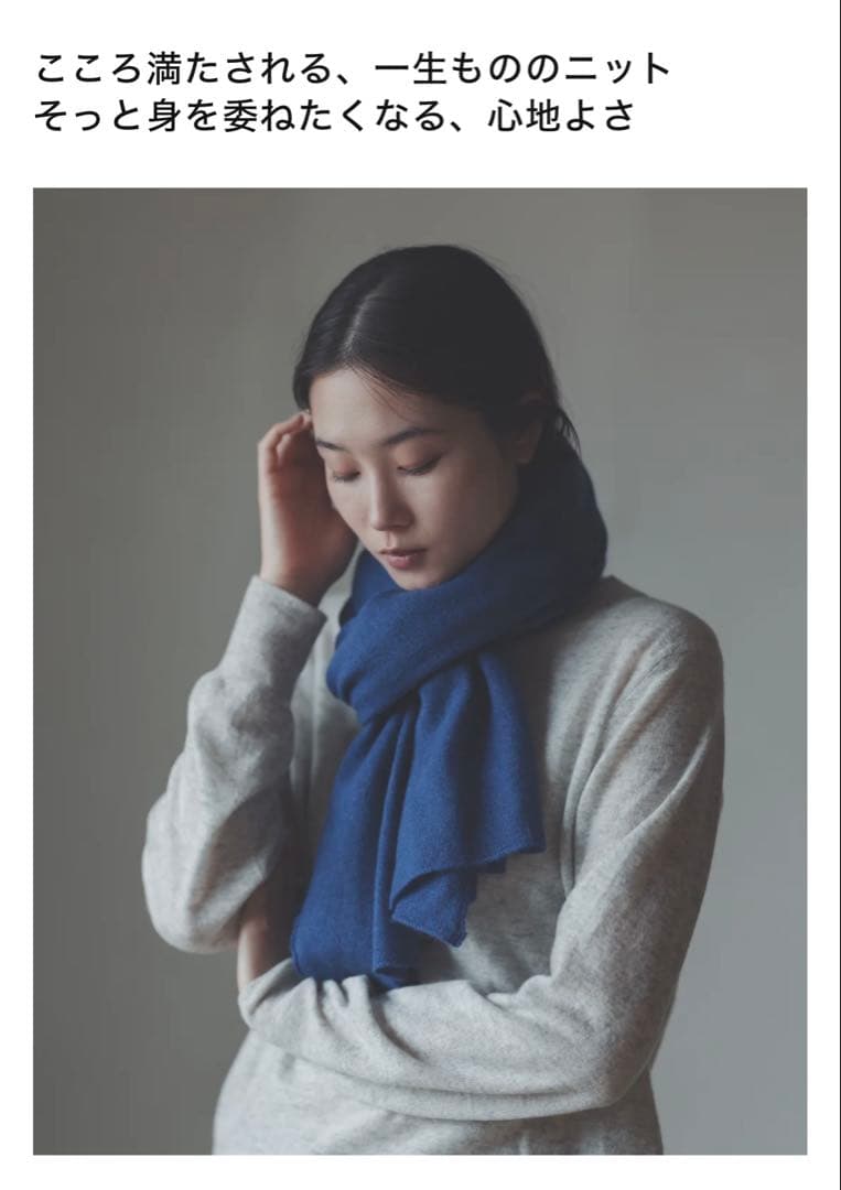 ANSPINEN スピネン スーパーファインカシミヤストール グレー