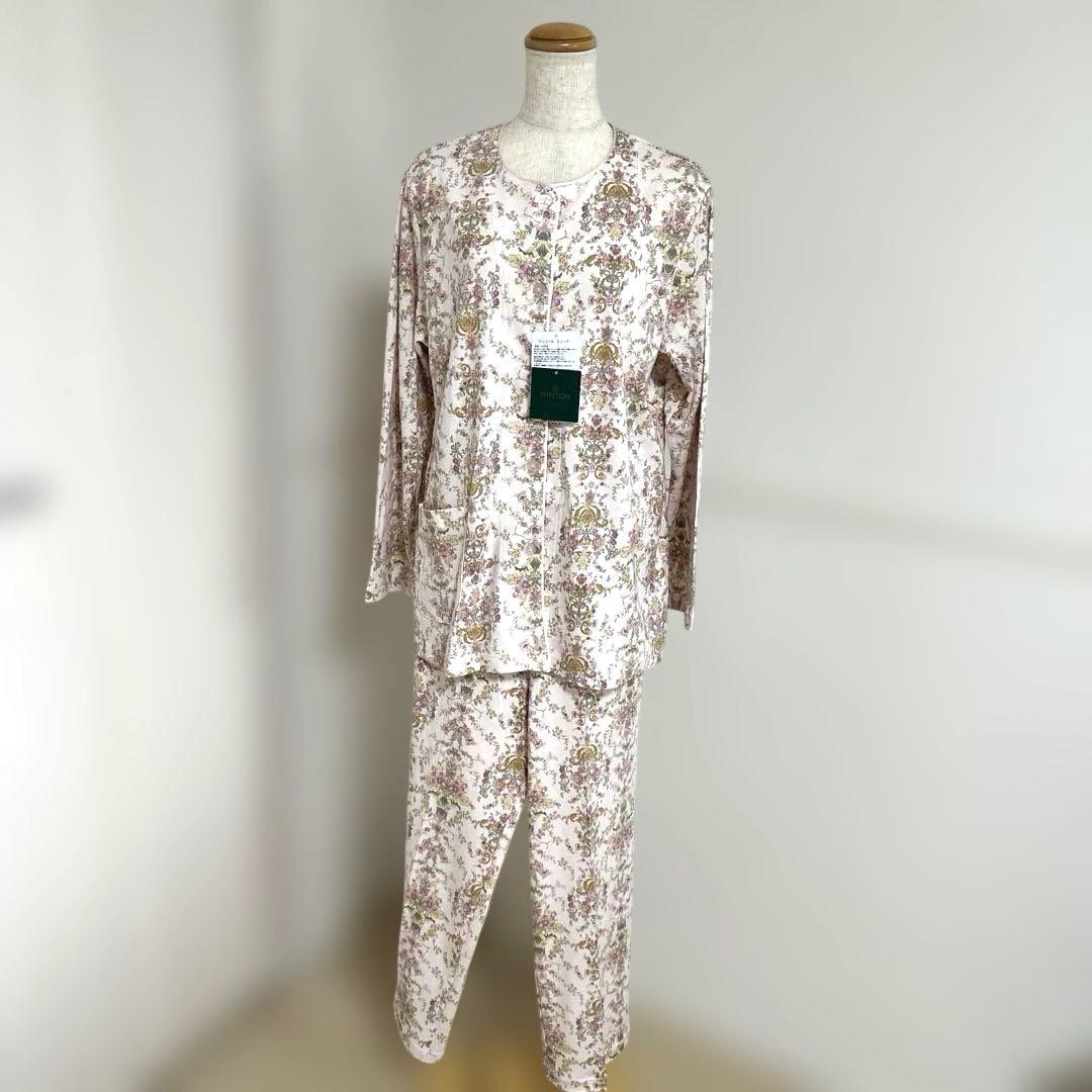 新品未使用タグ付）日本製ワコール　上質なミントン綿ニットパジャマ　ピンクLサイズ