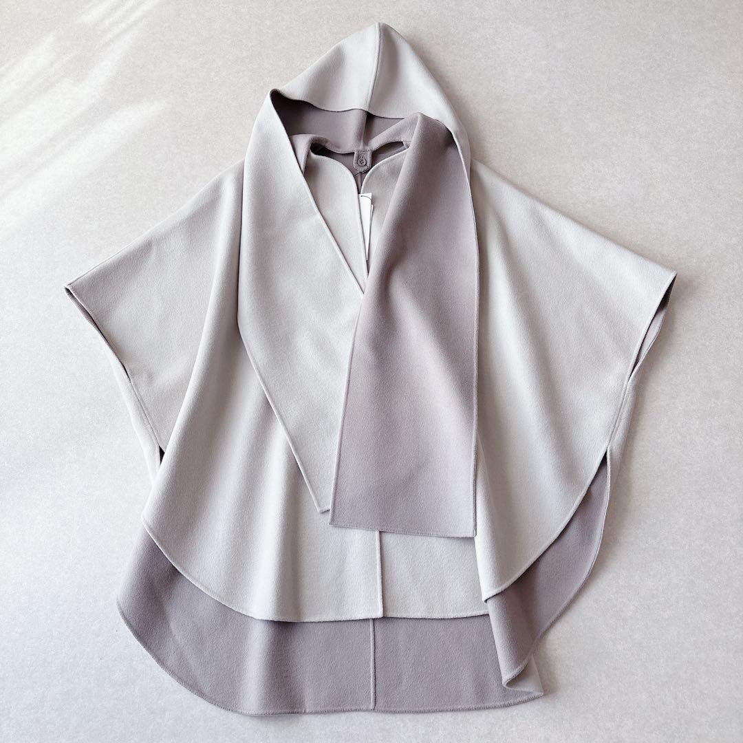 新品★ADORE｜定価8.5万 2TONE リバーフードコート ケープ 38