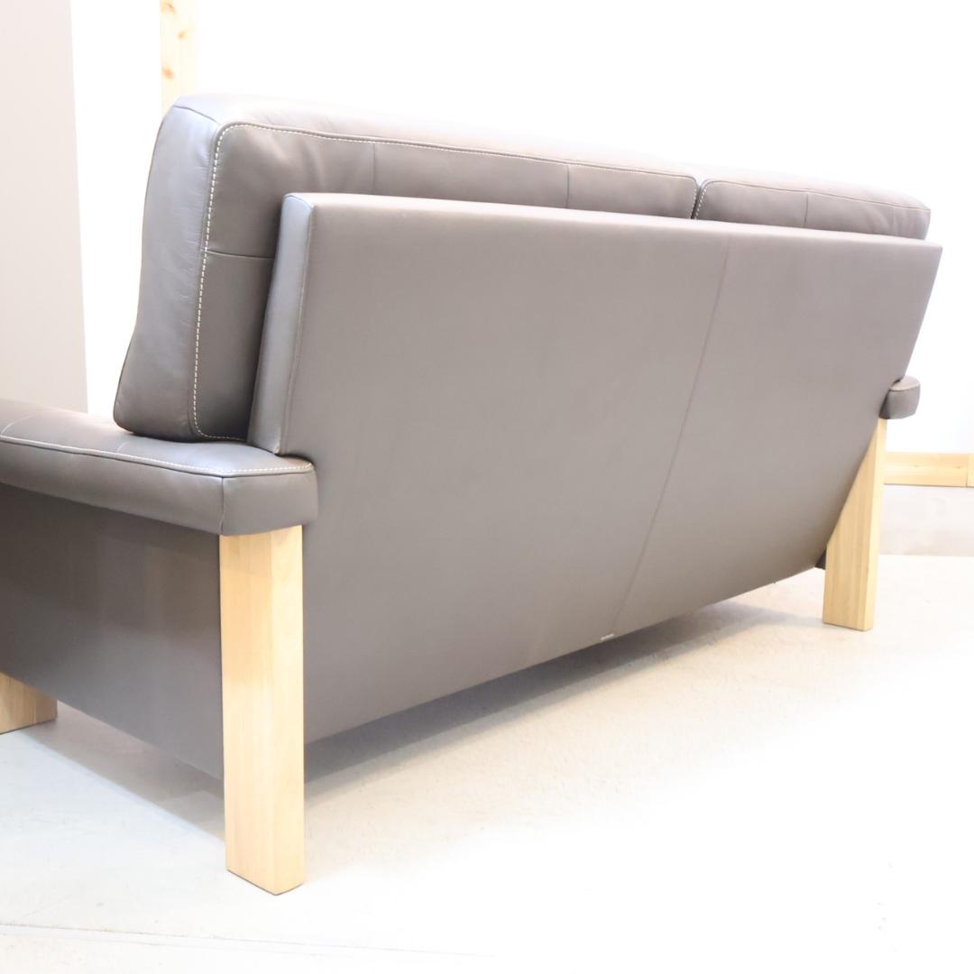 karimoku カリモク ZU79 2人掛けソファ 本革張 肘掛ソファ