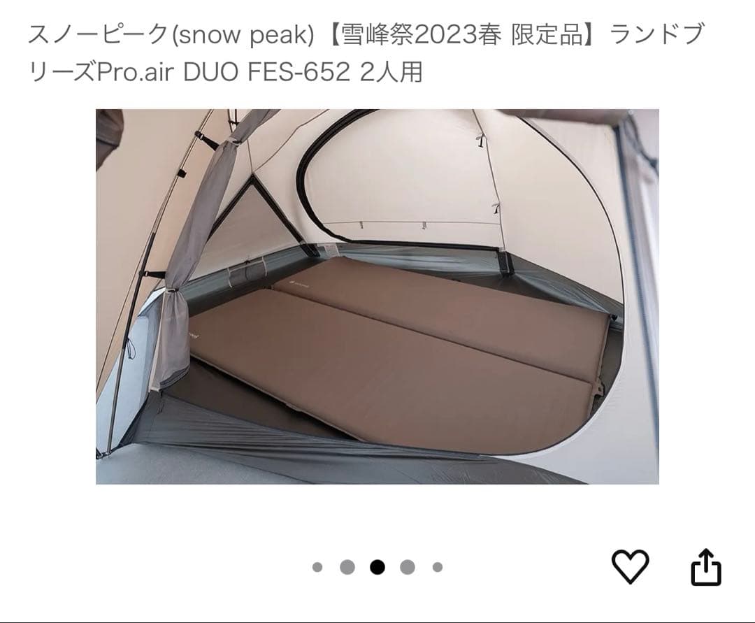 【美品】雪峰祭2023春限定peakランドブリーズPro.air DUO
