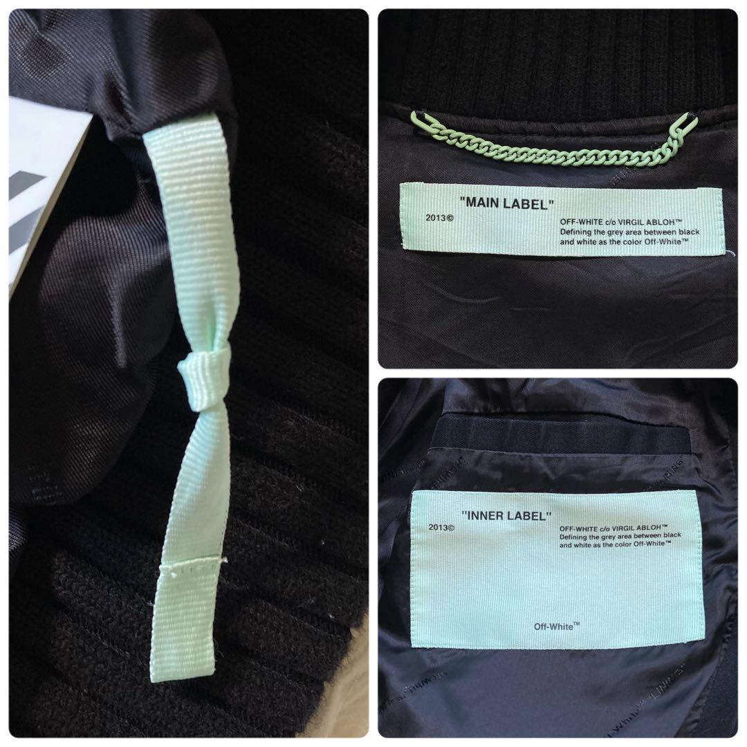 OFF-WHITE オフホワイト バックアロー スキニーバーシティ ジャケット