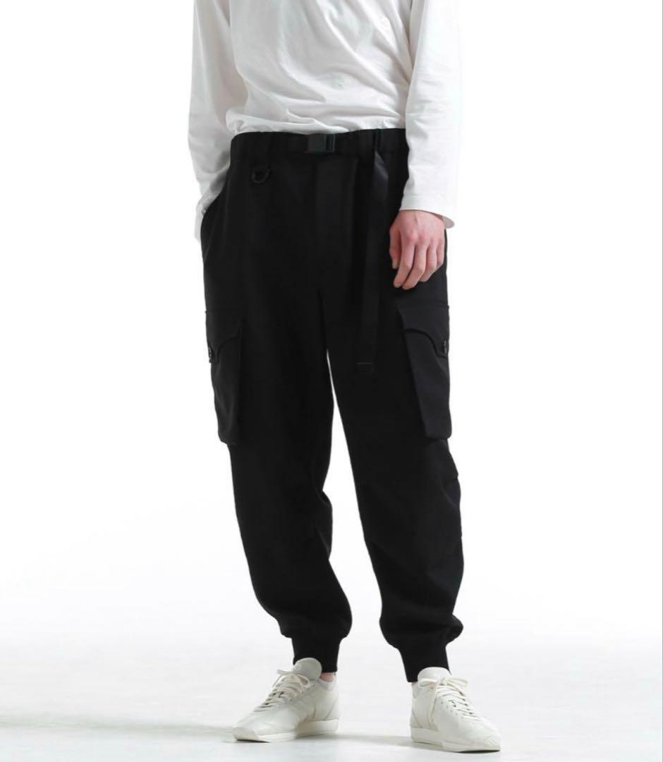 Y-3 ブラック サルエルカーゴパンツ