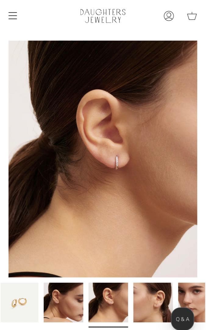 DAUGHTERS JEWELRY Mini stone hoop - メルカリ
