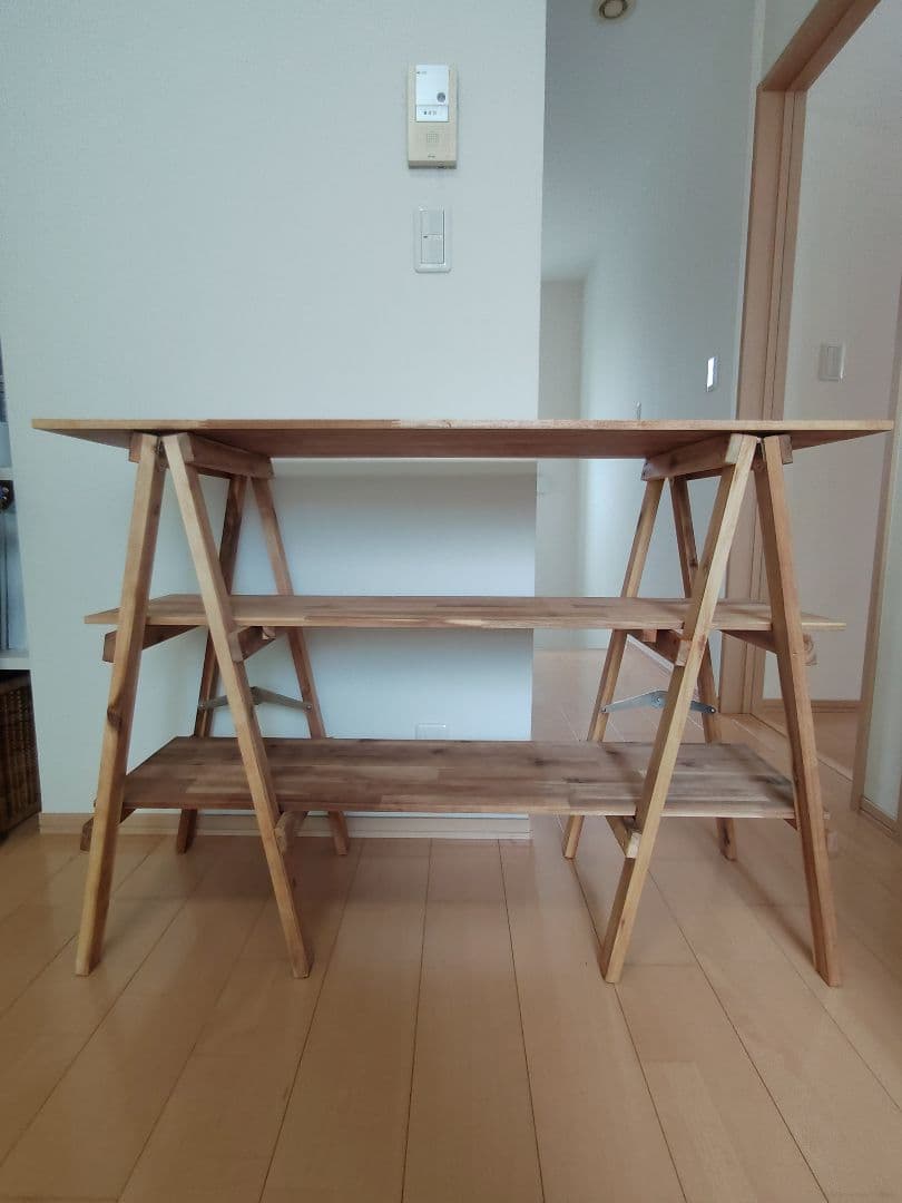 VISION PEAKS アカシアキッチンラック＋オプション棚板＋収納袋付