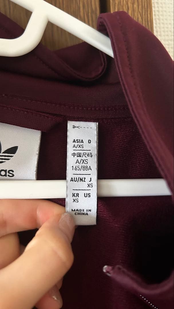 の*る様 adidas トラックジャケット 完売商品 マルーン バーガンディ 美