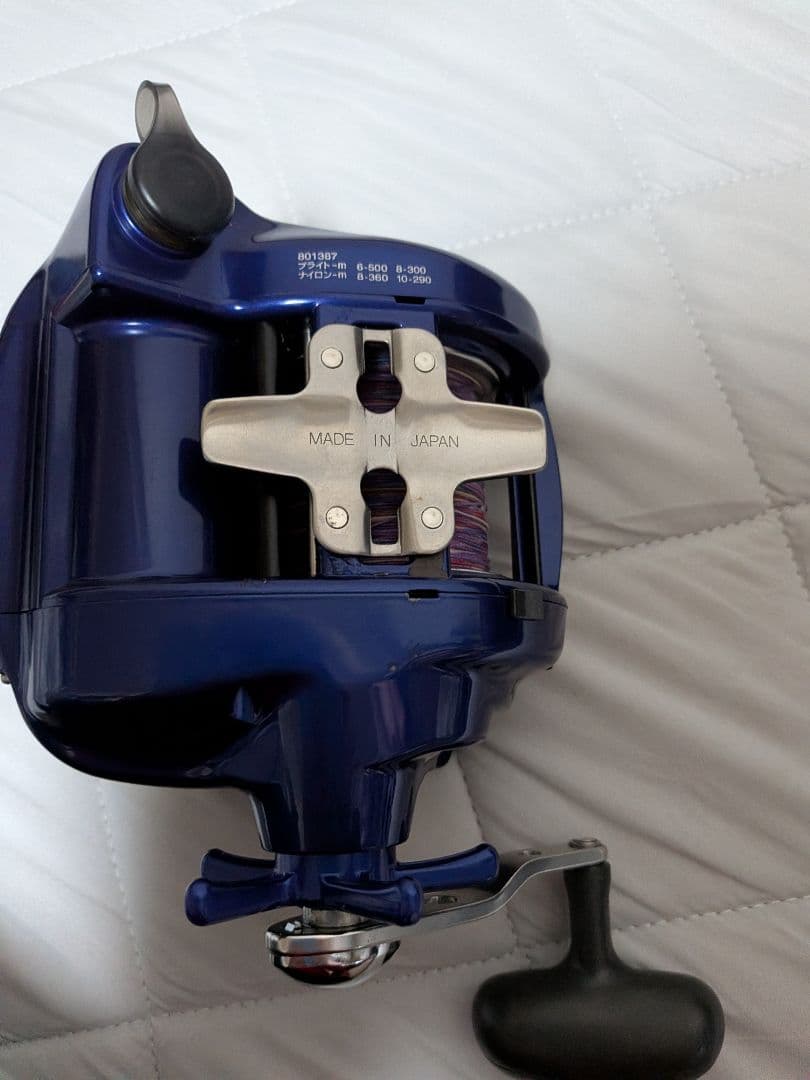 電動リール 600Fe 青色 ハンドル付き