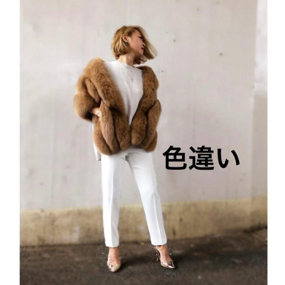 新品Anne Coquine アンコキーヌ リアルFOXファー ストール グレー