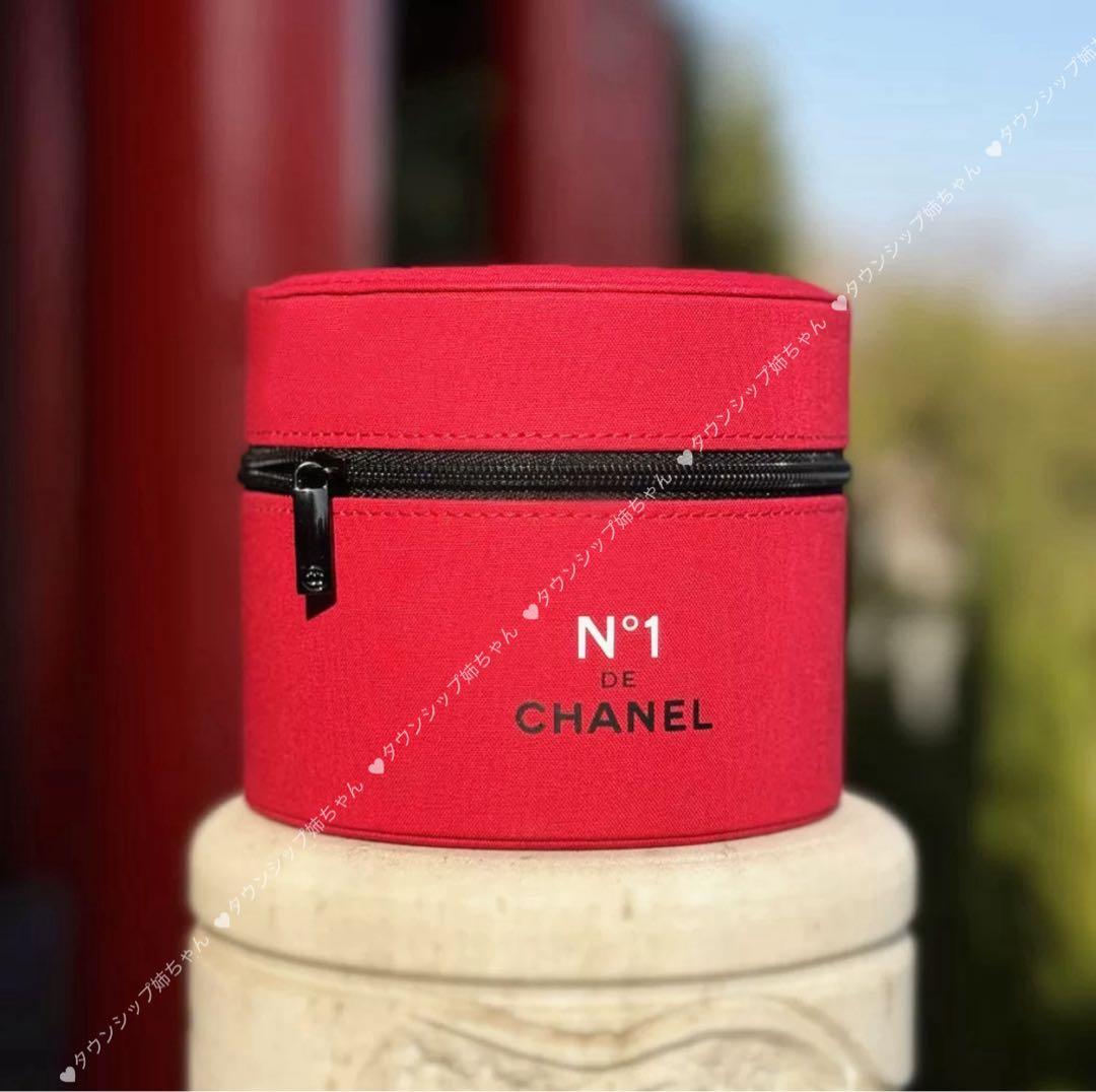 シャネル 2024新年限定 ノベルティ ポーチ 化粧箱 レッド 箱付き
