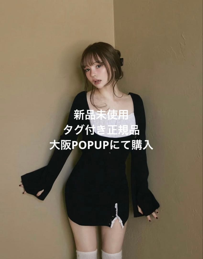 ANDMARY poppy lace mini dress black - ワンピース公式 ストア
