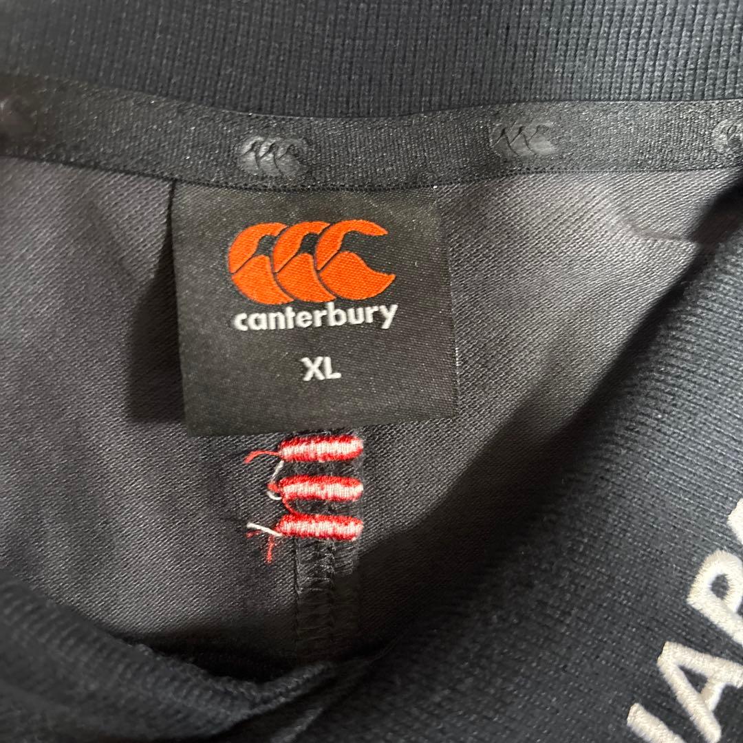 canterbury カンタベリー 日本代表 ラガーシャツ XL 黒 企業ロゴ