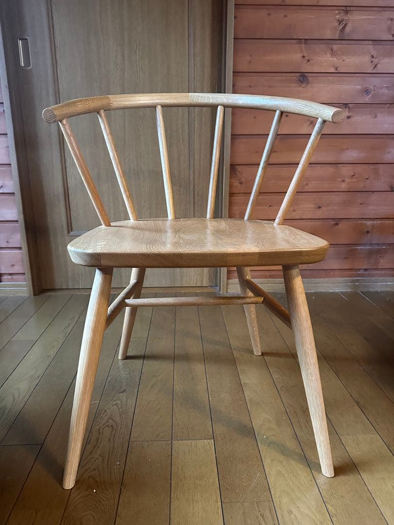 ★★無印良品　ブナ材　アームチェア・丸脚　MUJI　良品計画①