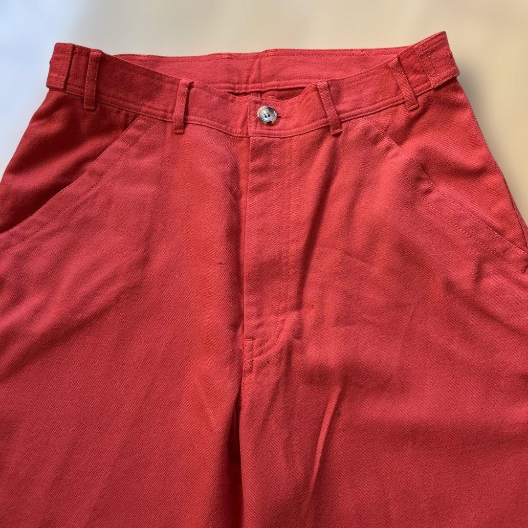a*c様 コムデギャルソン　赤 ワイドレッグ カジュアルパンツ
