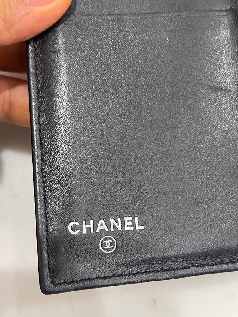 CHANEL 黒レザー 長財布