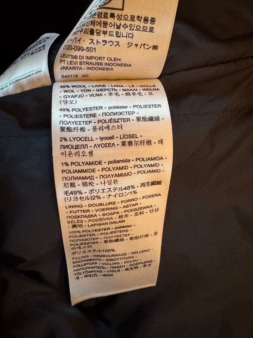 Levi's premium リーバイス ウール デニム タイプ ジャケット 紺