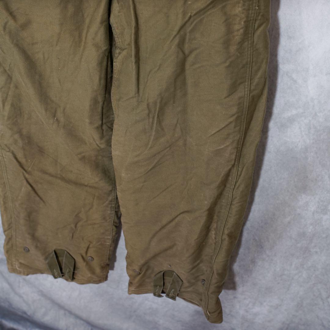 米軍実物N-1デッキパンツ U.S.N.オーバーオール オリーブドラブ L相当