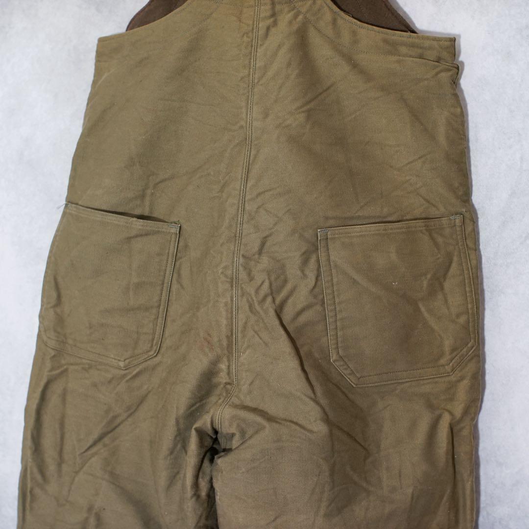 米軍実物N-1デッキパンツ U.S.N.オーバーオール オリーブドラブ L相当